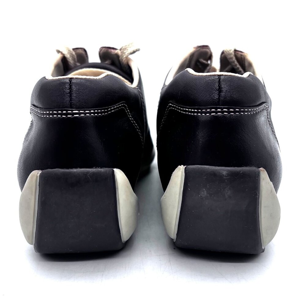 Anne Klein Satire Chocolate Leather Lace-Up Sneakers Shoes Womens Size 8.5M New - Picture 7 of 13